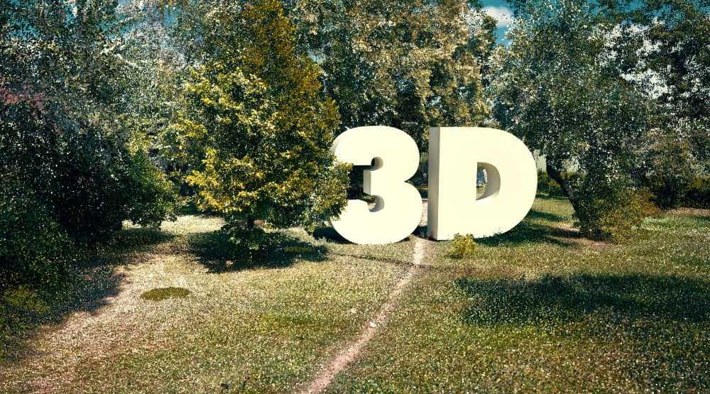 Tájépítészeti terület lézerszkennelése